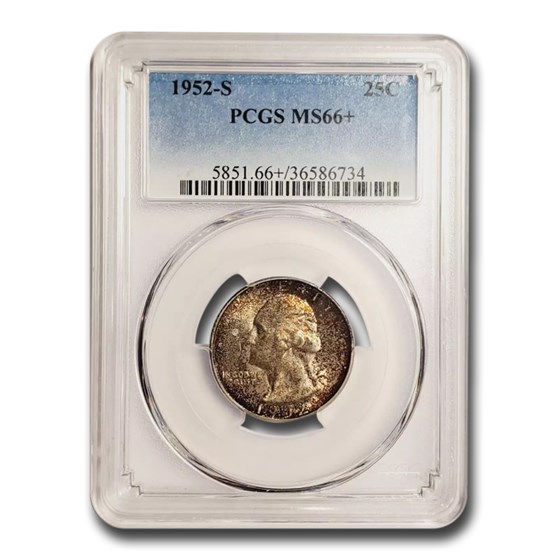1952-S Washington Quarter MS-66+ PCGS 1952-S Washington Quarter MS-66+ PCGS
