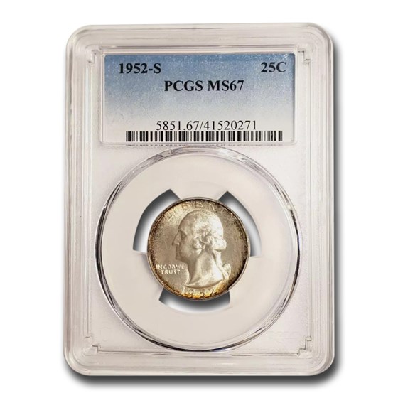 1952-S Washington Quarter MS-67 PCGS 1952-S Washington Quarter MS-67 PCGS