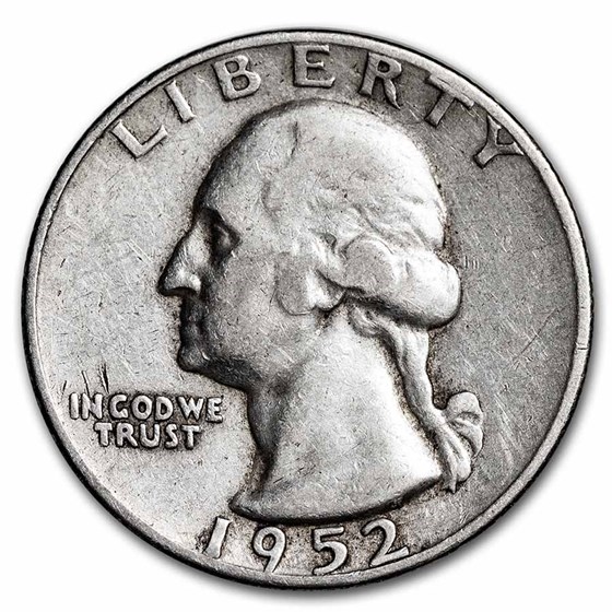 1952-S Washington Quarter VG/XF 1952-S Washington Quarter VG/XF