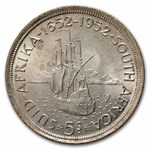 1952 South Africa Silver 5 Shillings BU (300th Anniv. Cape Town)