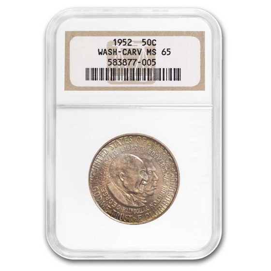 1952 Washington-Carver Half Dollar MS-65 NGC (Nicely Toned) 1952 Washington-Carver Half Dollar MS-65 NGC (Nicely Toned)