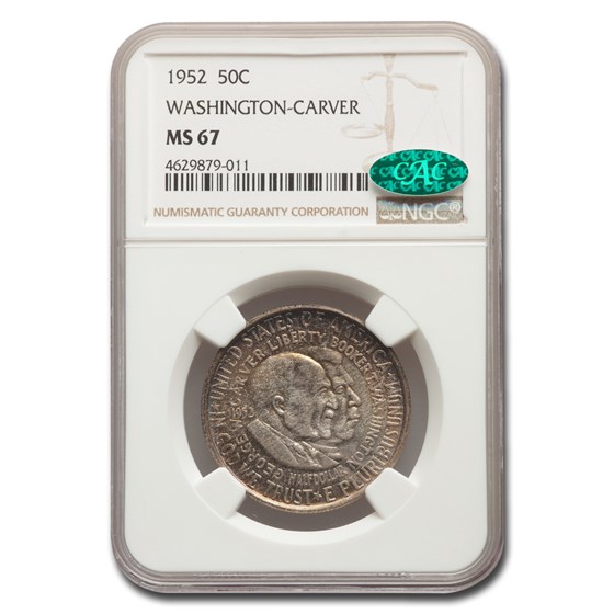 1952 Washington-Carver Half Dollar MS-67 NGC CAC 1952 Washington-Carver Half Dollar MS-67 NGC CAC