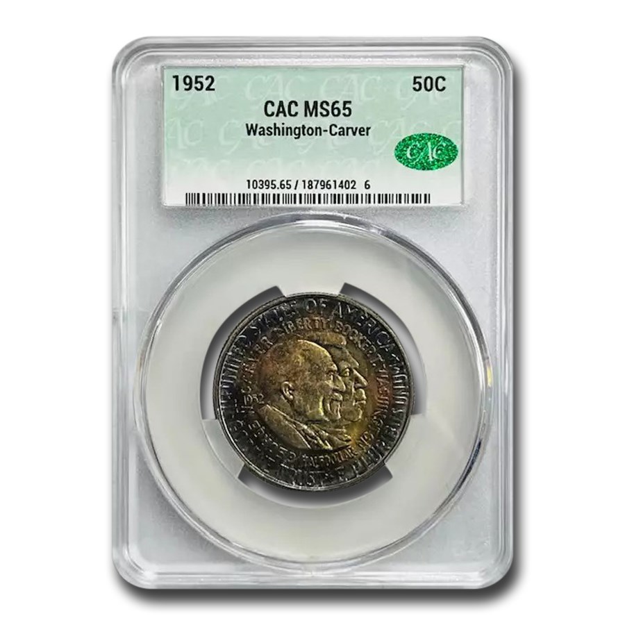 1952 Washington-Carver Half MS-65 CACG (Toned)