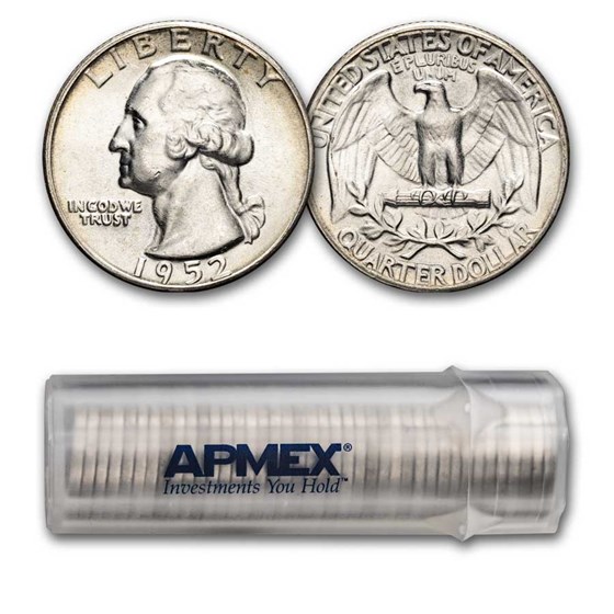 1952 Washington Quarter 40-Coin Roll BU 1952 Washington Quarter 40-Coin Roll BU