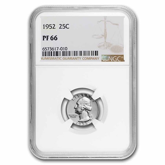 1952 Washington Quarter PF-66 NGC 1952 Washington Quarter PF-66 NGC