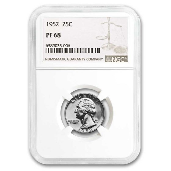 1952 Washington Quarter PF-68 NGC 1952 Washington Quarter PF-68 NGC