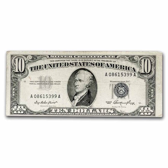 1953 $10 Silver Certificate VF (Fr#1706) 1953 $10 Silver Certificate VF (Fr#1706)