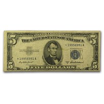 1953*-1953-B* $5.00 Silver Certificates VG-VF (Star Notes)