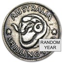 1953-1963 Australia Silver Shilling Elizabeth II Avg Circ