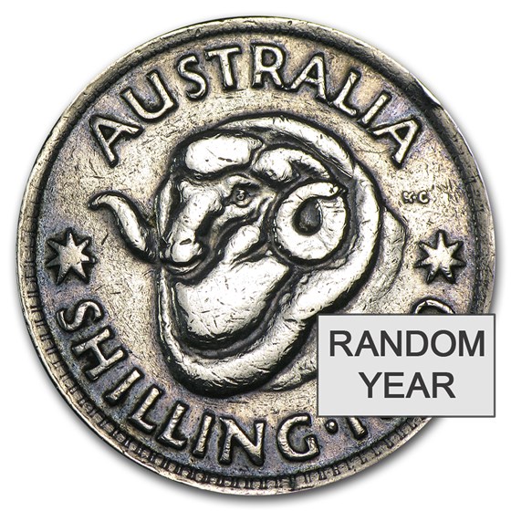 1953-1963 Australia Silver Shilling Elizabeth II Avg Circ 1953-1963 Australia Silver Shilling Elizabeth II Avg Circ