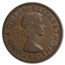 1953-1965 New Zealand Bronze Penny Tui Bird Elizabeth II Avg Circ