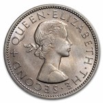 1953-1965 New Zealand Copper-Nickel Florin Elizabeth II BU
