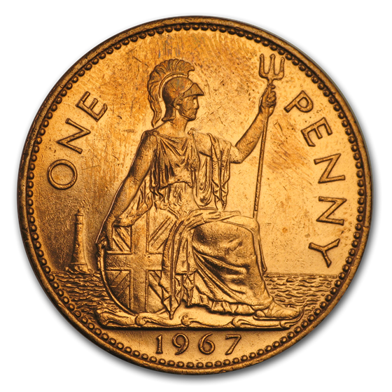 1953-1967 Great Britain Large Penny Elizabeth II Cull 1953-1967 Great Britain Large Penny Elizabeth II Cull