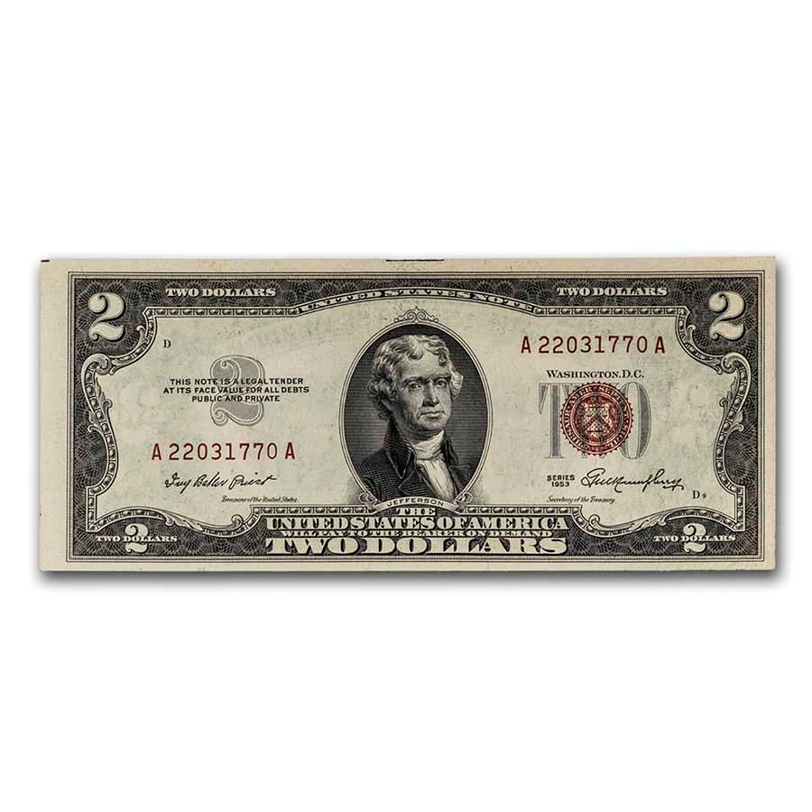 1953 $2.00 U.S. Note Red Seal CU (Fr#1509)