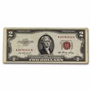 1953 $2.00 U.S. Note Red Seal VF (Fr#1509)