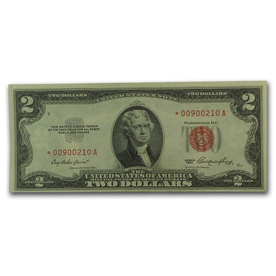 1953* $2.00 U.S. Note Red Seal XF (Fr#1509*) Star Note