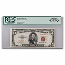 1953 $5.00 U.S. Note Red Seal CU-63 PPQ PCGS (Fr#1532)