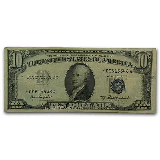 1953-A* $10 Silver Certificate VF 1953-A* $10 Silver Certificate VF