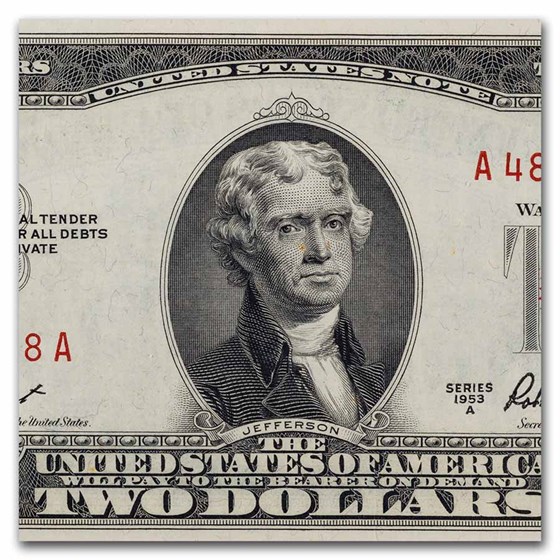 Buy 1953-A $2.00 U.S. Note Red Seal Choice CU-63 PMG (Fr#1510) | APMEX