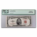 1953-A $5.00 U.S. Note Red Seal CU-63 PPQ PCGS (Fr#1533)