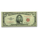 1953-A $5.00 U.S. Note Red Seal CU (Fr#1533)