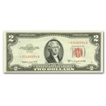 1953-B* $2.00 U.S. Notes Red Seal AU (Fr#1511*) Star Note
