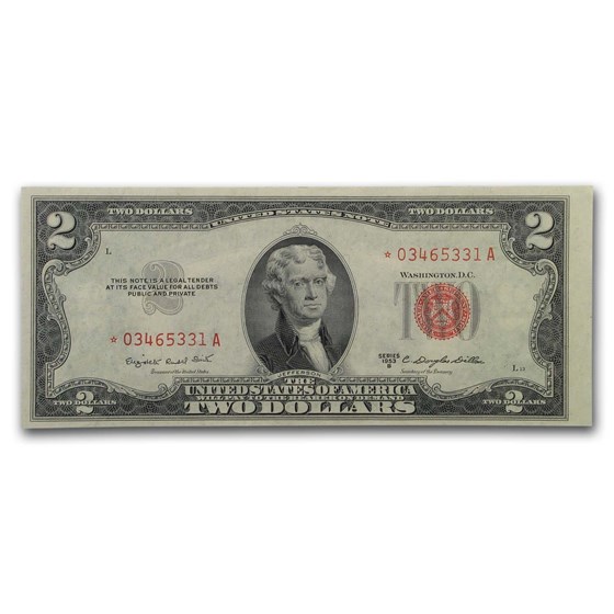 1953-B* $2.00 U.S. Notes Red Seal CU (Fr#1511*) Star Note 1953-B* $2.00 U.S. Notes Red Seal CU (Fr#1511*) Star Note
