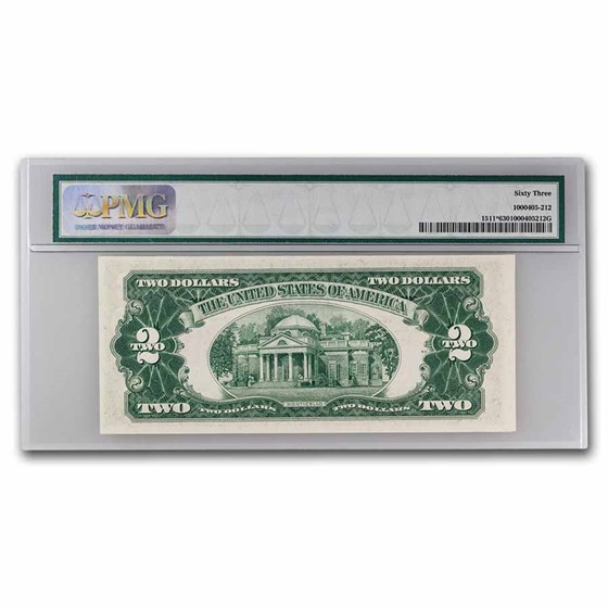 Buy 1953-B* $2 U.S. Notes Red Seal CU-63 PMG (Fr#1511*)Star Note | APMEX