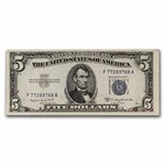 1953-B $5.00 Silver Certificate VG/VF (Fr#1657)