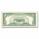 1953-B* $5.00 U.S. Note Red Seal AU (Fr#1534*) Star Note