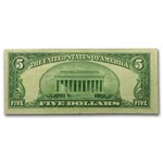 1953-B $5.00 U.S. Note Red Seal Avg Circ VG/VF (Fr#1534)