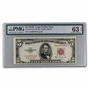 1953-B $5.00 U.S. Note Red Seal CU-63 EPQ PMG (Fr#1534)