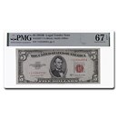 1953-B* $5.00 U.S. Note Red Seal CU-67 PMG (Fr#1534*) Star Note