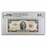 1953-C $2.00 U.S. Note Red Seal CU-64 EPQ PMG (Fr#1512)