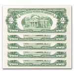 1953-C* $2.00 U.S. Notes Red Seal CU (Fr#1512*) 6 Consecutive