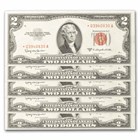 1953-C* $2.00 U.S. Notes Red Seal CU (Fr#1512*) 6 Consecutive