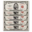 1953-C $5.00 U.S. Note Red Seal CU (Fr#1535) 10 Consec.