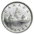 1953 Canada Silver Dollar Elizabeth II AU