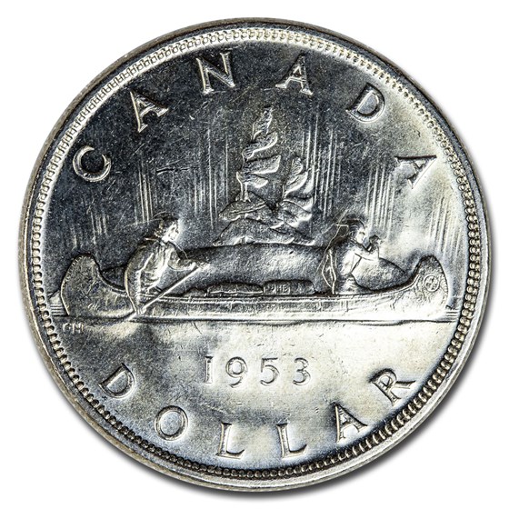 1953 Canada Silver Dollar Elizabeth II BU 1953 Canada Silver Dollar Elizabeth II BU