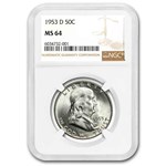 1953-D Franklin Half Dollar MS-64 NGC
