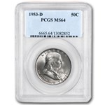 1953-D Franklin Half Dollar MS-64 PCGS