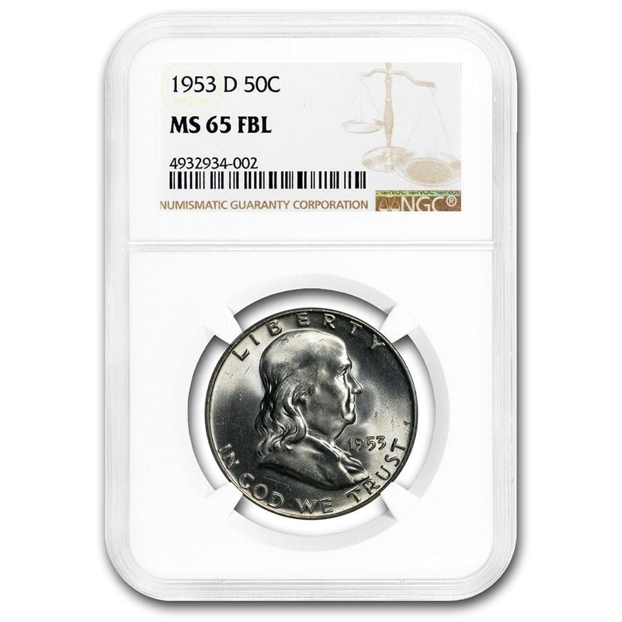 1953-D Franklin Half Dollar MS-65 NGC (FBL)