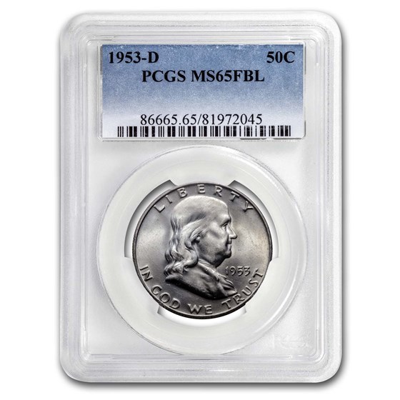 1953-D Franklin Half Dollar MS-65 PCGS (FBL) 1953-D Franklin Half Dollar MS-65 PCGS (FBL)
