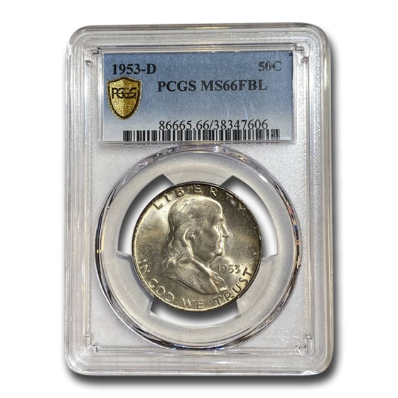 1953-D Franklin Half Dollar MS-66 PCGS (FB) 1953-D Franklin Half Dollar MS-66 PCGS (FB)