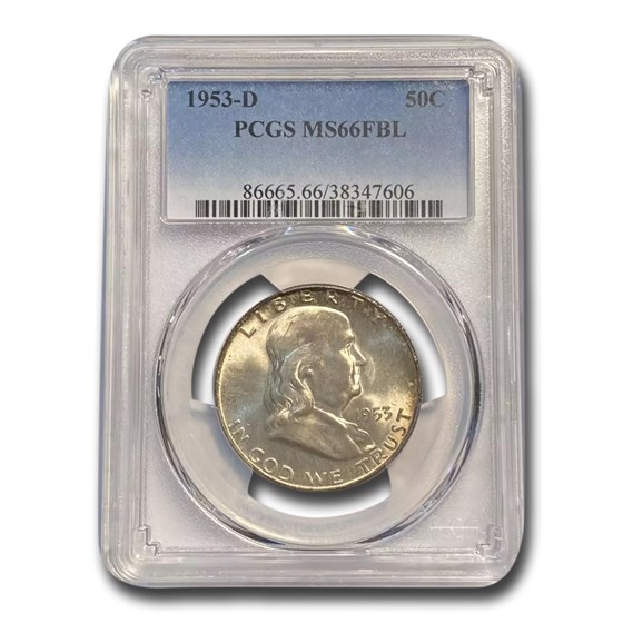 1953-D Franklin Half Dollar MS-66 PCGS (FBL) 1953-D Franklin Half Dollar MS-66 PCGS (FBL)