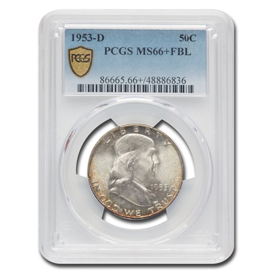1953-D Franklin Half Dollar MS-66+ PCGS (FBL) 1953-D Franklin Half Dollar MS-66+ PCGS (FBL)