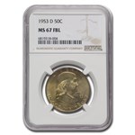 1953-D Franklin Half Dollar MS-67 NGC (FBL)