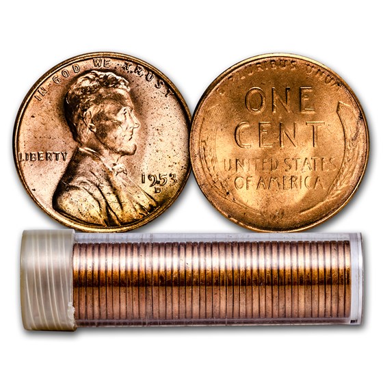 1953-D Lincoln Cent 50-Coin Roll BU 1953-D Lincoln Cent 50-Coin Roll BU