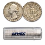 1953-D Washington Quarter 40-Coin Roll Avg Circ