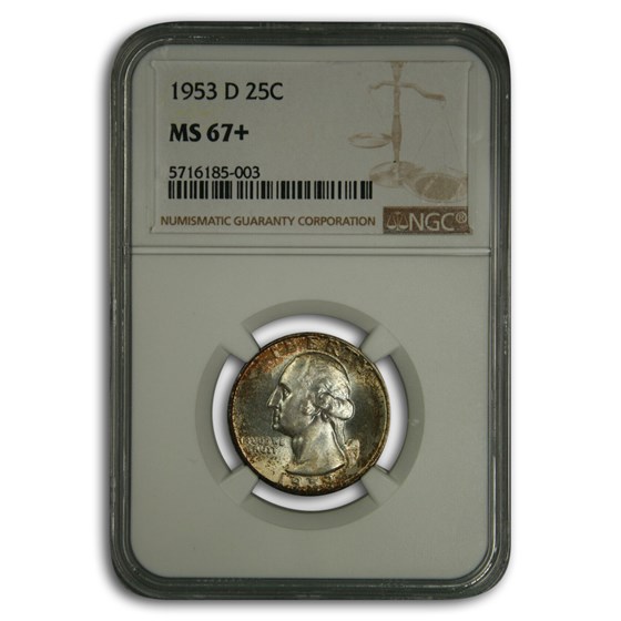 1953-D Washington Quarter MS-67+ NGC 1953-D Washington Quarter MS-67+ NGC